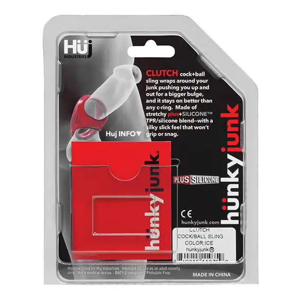 Hunky Junk Clutch Cock & Ball Sling - Tar - Penis Enhancement