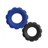 Hunky Junk Cog Ring 2 Size Double Pack - Cobalt & Tar Pack of 2 - Penis Enhancement