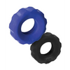 Hunky Junk Cog Ring 2 Size Double Pack - Cobalt & Tar Pack of 2 - Penis Enhancement