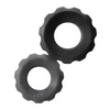 Hunky Junk Cog Ring 2 Size Double Pack - Tar & Stone Pack of 2 - Penis Enhancement