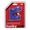 Hunky Junk Connect Cock Ring w/Balltugger - Cobalt - Penis Enhancement
