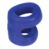 Hunky Junk Connect Cock Ring w/Balltugger - Cobalt - Penis Enhancement