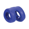 Hunky Junk Connect Cock Ring w/Balltugger - Cobalt - Penis Enhancement