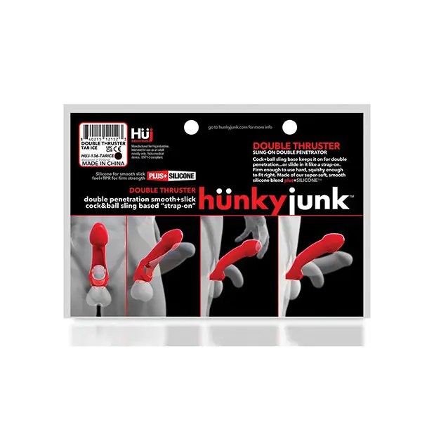 Hunky Junk Double Thruster Sling - Tar Ice - Gay & Lesbian Products