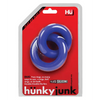 Hunky Junk Duo Linked Cock & Ball Rings - Cobalt - Penis Enhancement