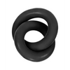 Hunky Junk Duo Linked Cock & Ball Rings - Tar - Penis Enhancement