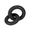 Hunky Junk Duo Linked Cock & Ball Rings - Tar - Penis Enhancement