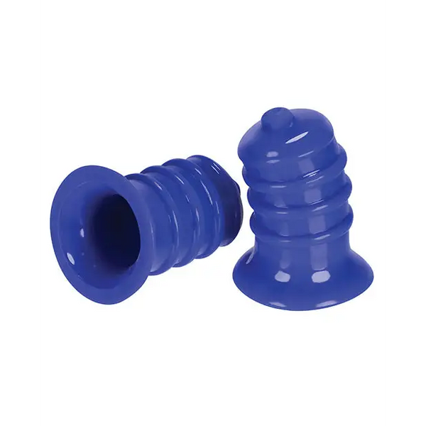 Hunky Junk Elong Nipsuckers - Cobalt - Bondage Blindfolds & Restraints