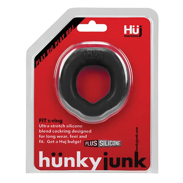 Hunky Junk Fit Ergo C Ring - Tar - Penis Enhancement