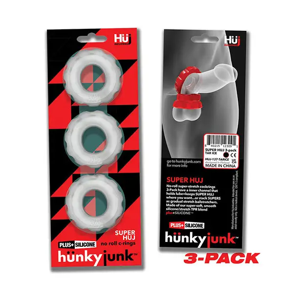 Hunky Junk Fractal Ballstretcher - Clear Ice - Gay & Lesbian Products