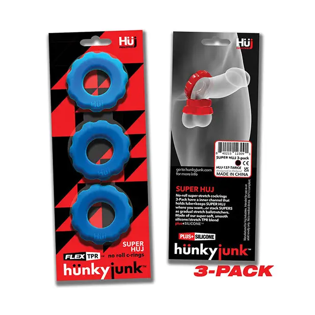 Hunky Junk Fractal Ballstretcher - Tar Ice - Gay & Lesbian Products