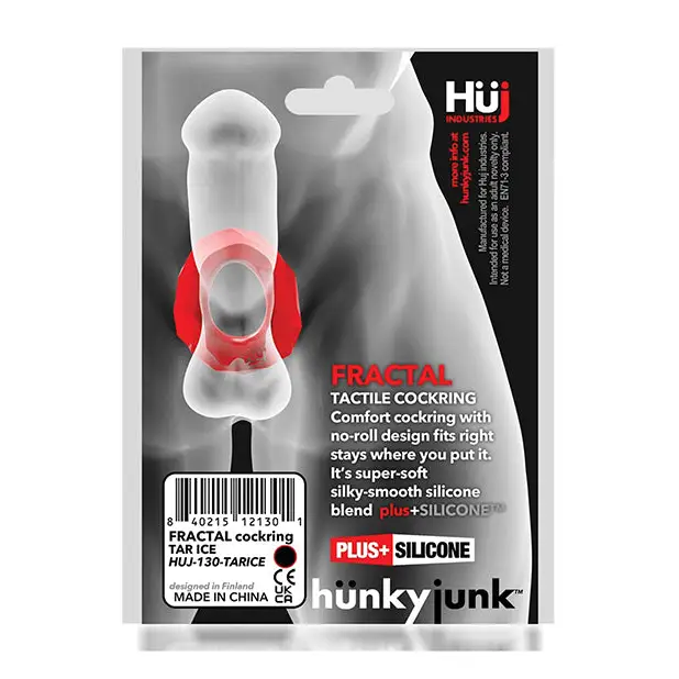 Hunky Junk Fractal Cockring - Tar Ice - Gay & Lesbian Products