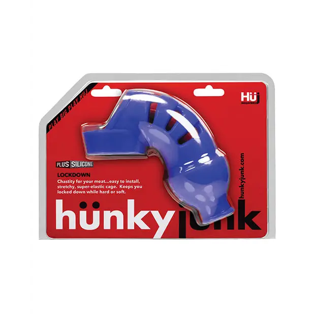 Hunky Junk Lockdown Chastity - Cobalt - Bondage Blindfolds & Restraints