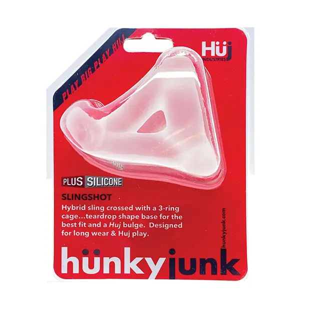Hunky Junk Slingshot 3 Ring Teardrop - Ice - Penis Enhancement