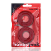 Hunky Junk Stiffy 2 Pack Cockrings - Cherry Ice - Penis Enhancement