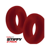 Hunky Junk Stiffy 2 Pack Cockrings - Cherry Ice - Penis Enhancement