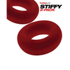 Hunky Junk Stiffy 2 Pack Cockrings - Cherry Ice - Penis Enhancement