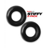Hunky Junk Stiffy 2 Pack Cockrings - Tar Ice - Penis Enhancement