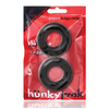 Hunky Junk Stiffy 2 Pack Cockrings - Tar Ice - Penis Enhancement