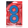 Hunky Junk Stiffy 2 Pack Cockrings - Teal Ice - Penis Enhancement