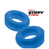 Hunky Junk Stiffy 2 Pack Cockrings - Teal Ice - Penis Enhancement