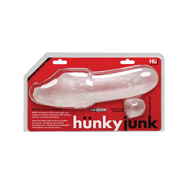 Hunky Junk Swell Adjust Fit Cocksheath - Ice - Penis Enhancement