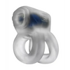 Hunkyjunk Revhammer Shaft Vibe Ring - Clear Ice w/Blue Vibe - Penis Enhancement