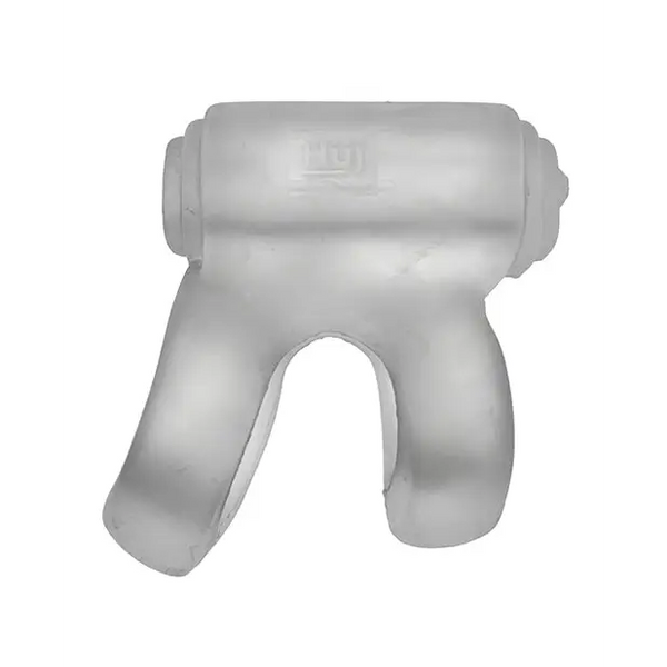 Hunkyjunk Revhammer Shaft Vibe Ring - Clear Ice w/Blue Vibe - Penis Enhancement