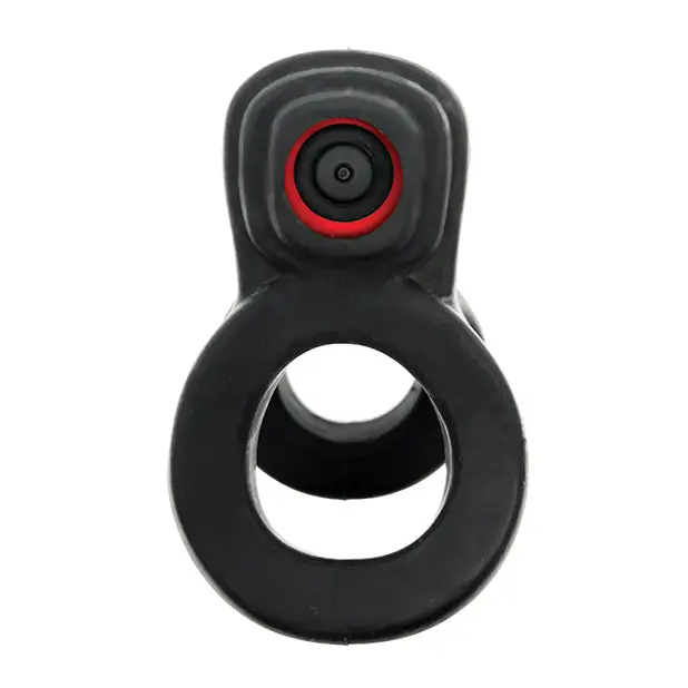 Hunkyjunk Revhammer Shaft Vibe Ring - Tar Ice w/Red Vibe - Penis Enhancement