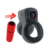 Hunkyjunk Revhammer Shaft Vibe Ring - Tar Ice w/Red Vibe - Penis Enhancement
