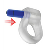 Hunkyjunk Revring Cock Ring w/Vibe - Clear w/Blue Vibe - Penis Enhancement