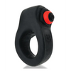 Hunkyjunk Revring Cock Ring w/Vibe - Tar w/Red Vibe - Penis Enhancement