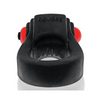 Hunkyjunk Revring Cock Ring w/Vibe - Tar w/Red Vibe - Penis Enhancement