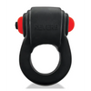 Hunkyjunk Revring Cock Ring w/Vibe - Tar w/Red Vibe - Penis Enhancement