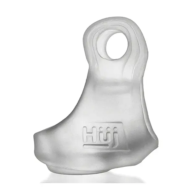 Hunkyjunk Revsling Sling w/Vibe - Clear Ice w/Blue Vibe - Penis Enhancement