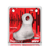 Hunkyjunk Revsling Sling w/Vibe - Clear Ice w/Blue Vibe - Penis Enhancement