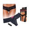 Hustler Vibrating Panties w/Bullet Black M/L - Stimulators