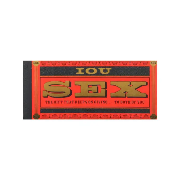 I.O.U Sex Checks Coupon Book - Setting The Mood