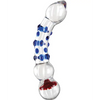 Icicles No. 18 Hand Blown Glass Massager - Clear w/Blue Knobs - Dongs & Dildos