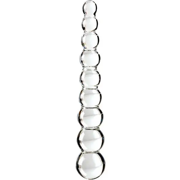 Icicles No. 2 Hand Blown Glass Massager - Clear Rippled - Dongs & Dildos