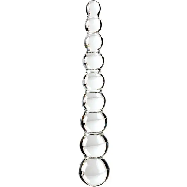 Icicles No. 2 Hand Blown Glass Massager - Clear Rippled - Dongs & Dildos