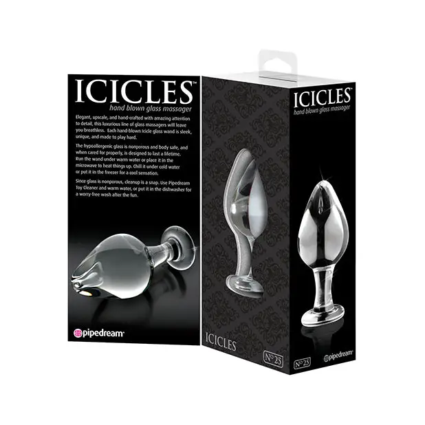 Icicles No. 25 Hand Blown Glass - Clear - Anal Products