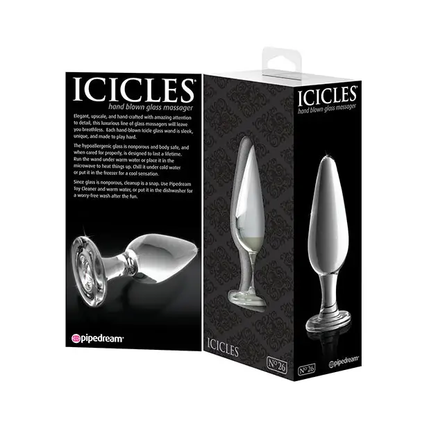 Icicles No. 26 Hand Blown Glass - Clear - Anal Products