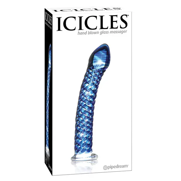 Icicles No. 29 Hand Blown Glass - Clear w/Ridges - Dongs & Dildos