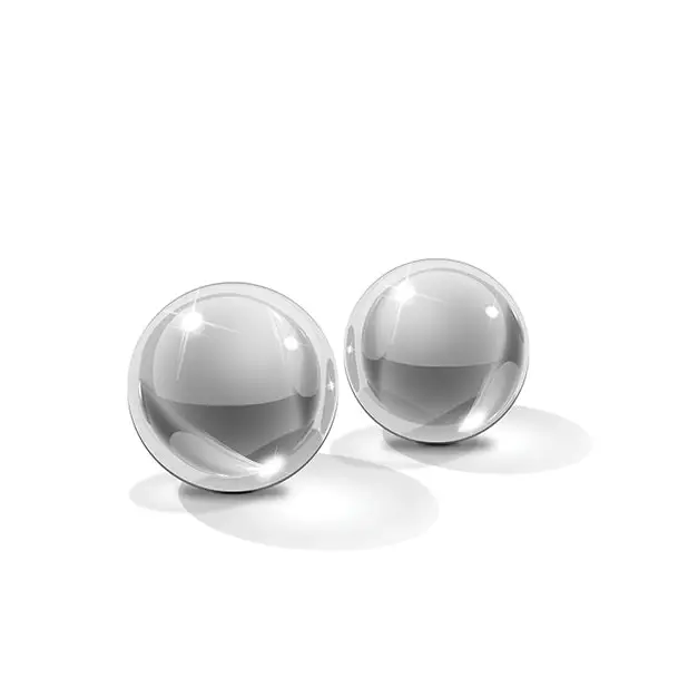Icicles No. 42 Hand Blown Glass Medium Ben Wa Balls - Clear - Stimulators