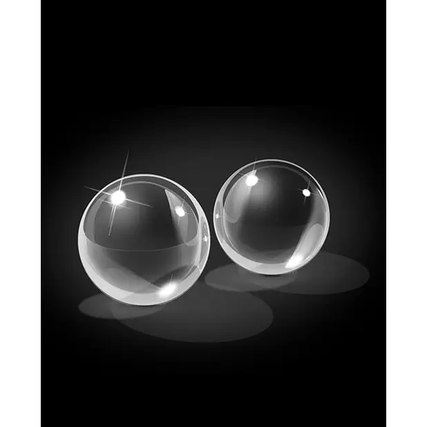 Icicles No. 42 Hand Blown Glass Medium Ben Wa Balls - Clear - Stimulators