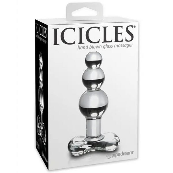 Icicles No. 47 Hand Blown Glass Butt Plug - Clear - Anal Products