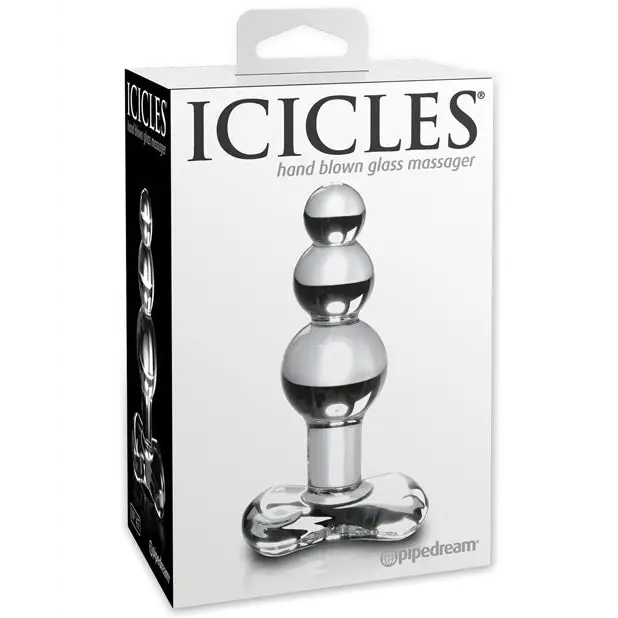 Icicles No. 47 Hand Blown Glass Butt Plug - Clear - Anal Products