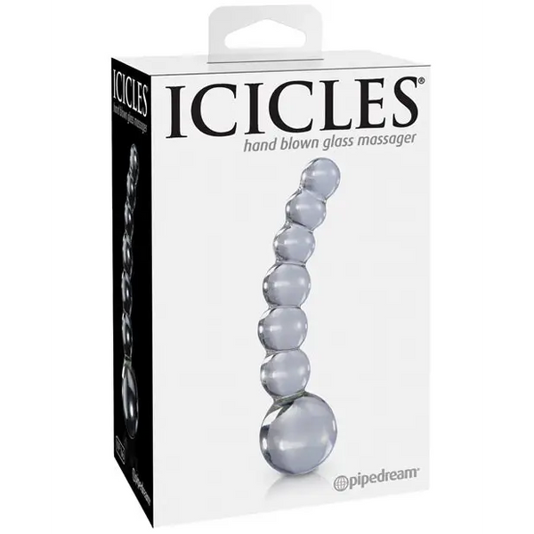 Icicles No. 66 Hand Blown Glass G Spot Dong - Clear - Dongs & Dildos