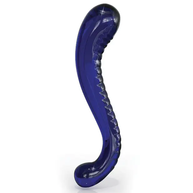 Icicles No. 70 Hand Blown Glass G-Spot Dildo - Purple - Dongs & Dildos